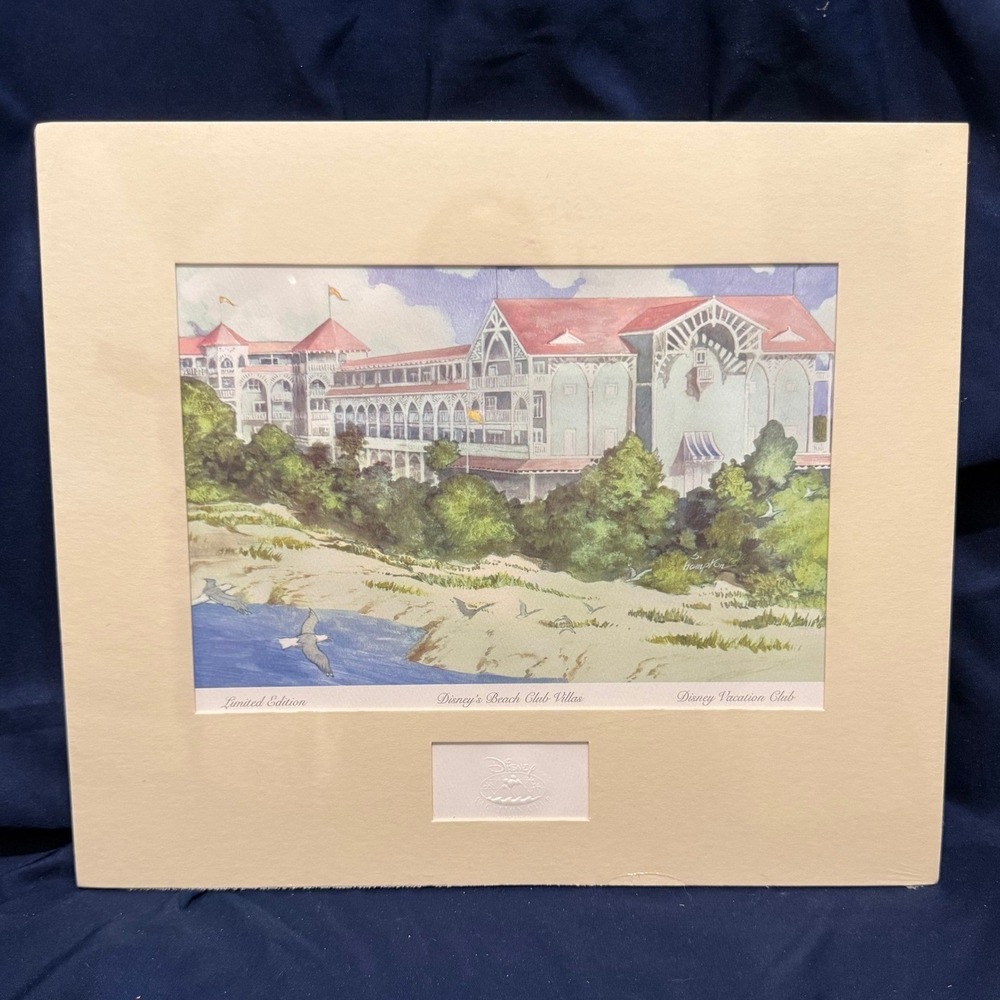 Disney Vacation Club Beach Club Villas Limited Edition Lithograph Art S Hampton